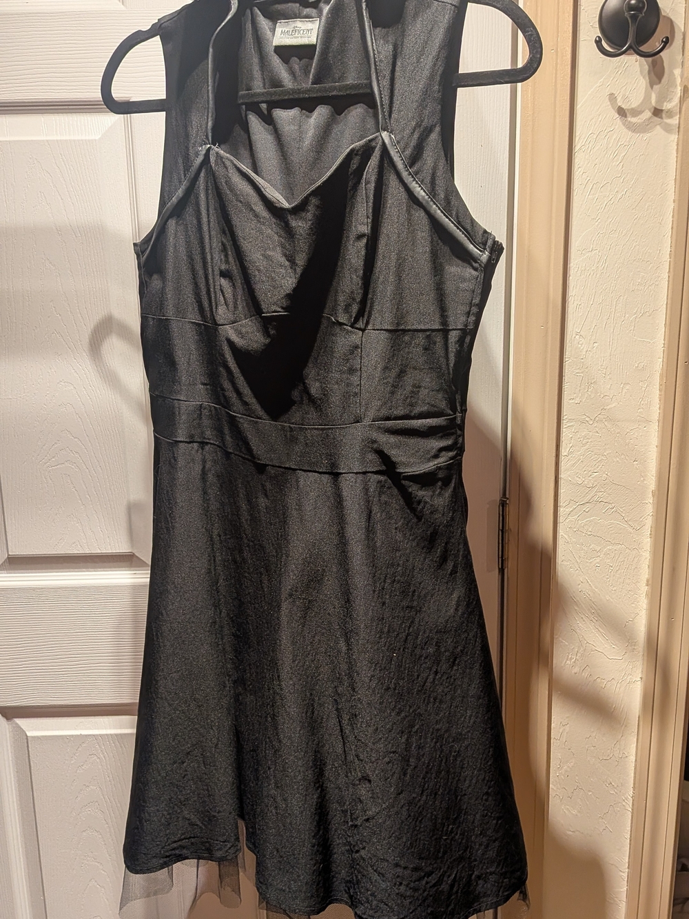 Disney Maleficent Black Sleeveless Fit-and-Flare Mini Dress